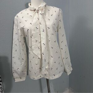 Russ Cream Blouse with Delicate Pattern